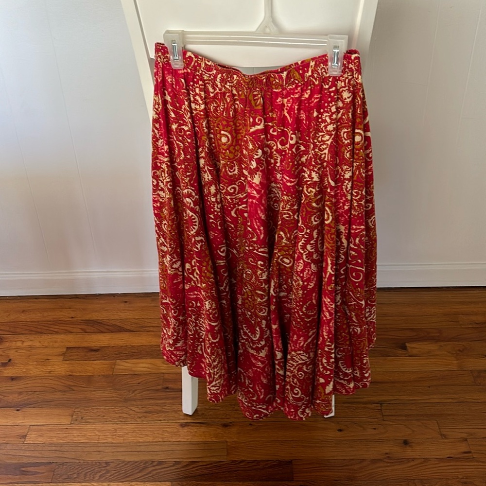 Grace Elements Red Print Skirt